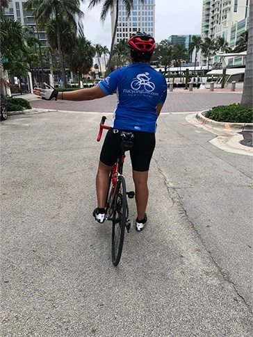 Cyclist Hand Signal Four