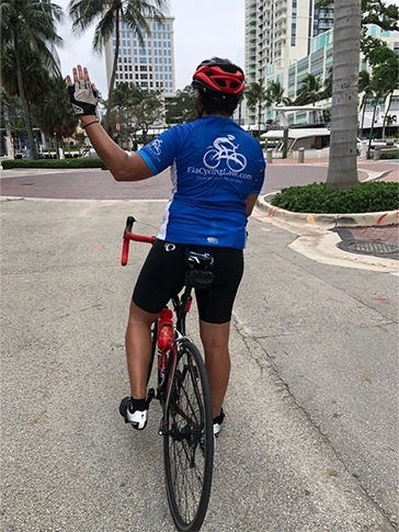 Cyclist Hand Signal One